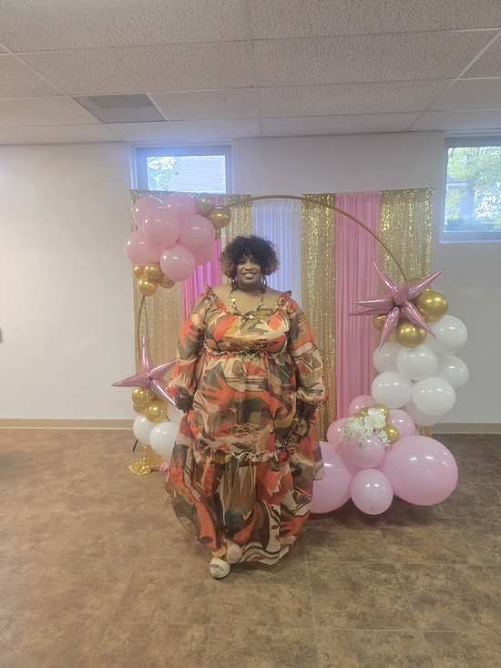 I'MarE Boutique Dresses & Skirts - Plus-Size Printed Maxi Dress in Earth Tones